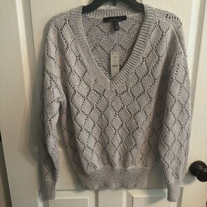 White House Black Market Lavender Knit Sweater
